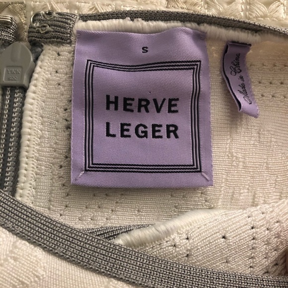 Colorblock Asymmetrical Herve Leger Dress - Picture 5 of 6